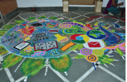 Th. Har Narayan Singh Degree College Allahabad Rangoli photo 1